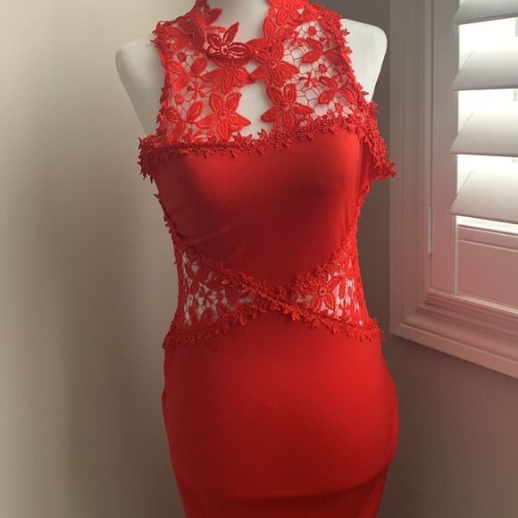 NWT GlorySunshine Sheath Sexy Lace Backless Mermaid Flare Dress - Picture 9 of 14